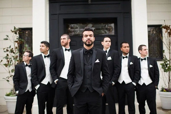 Off-white and Black Wedding Suit/black Suits for Groomsmen/custom Made  Groomsmen Suit/black Men's Wedding Suit/men on Suit/men's Wedding Sui 