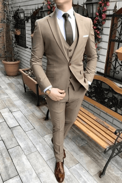 inhzoy Mens Slim Fit 3-Piece Suits Modern Suit Mens Business Wedding- –  Contino