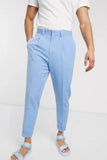 Formal Elegant Groomsmen Gift Wear Pants Stylish Sky Blue Party Wear Trouser Gift For Him Sainly