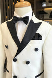 Tuxedo Suit Boys Kids White Suit Double Breast Kids Collection Sainly