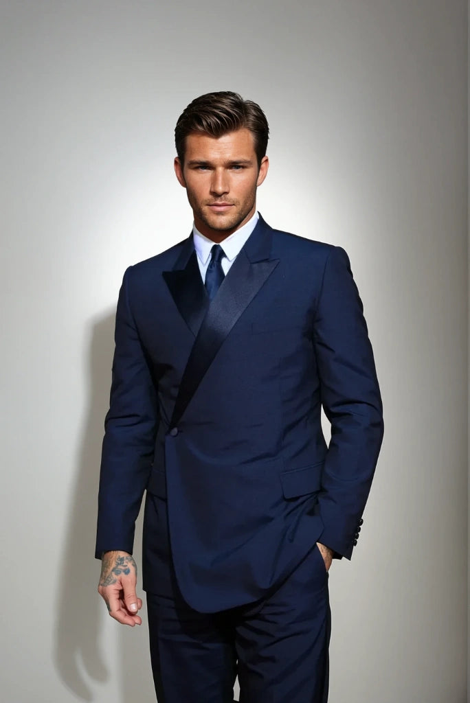 men-tuxedo-two-piece-suit-navy-blue-double-breasted-one-button-suit