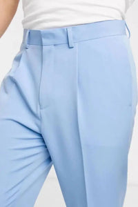 Formal Elegant Groomsmen Gift Wear Pants Stylish Sky Blue Party Wear Trouser Gift For Him Sainly