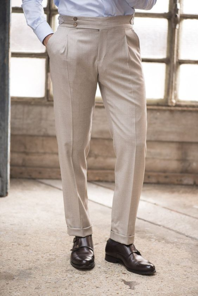 Buy Men Beige Solid Regular Fit Formal Trousers Online - 178568 | Peter  England