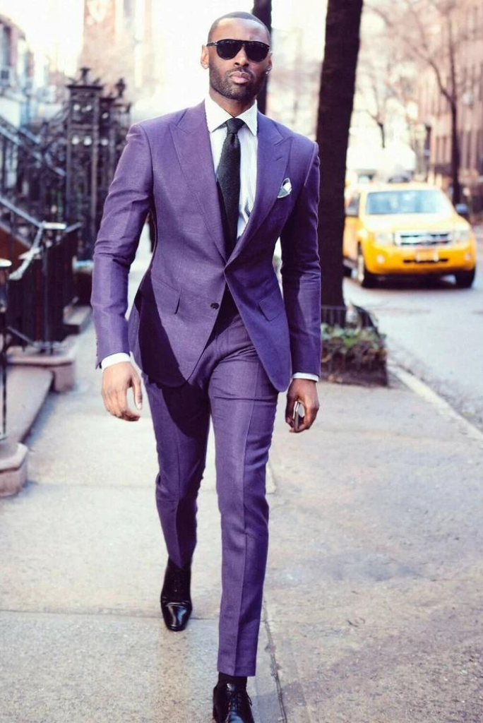 Men Slim Fit 3 Piece suit Purple Wedding suit Dinner Suit Sainly– SAINLY