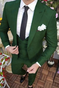 Men 3 Piece Suit | Jade Green Suit | Dinner Suit | Sainly