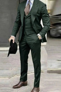 Men Emerald 3 Piece Suit | Green Wedding Suit | Dinner Suit | Sainly