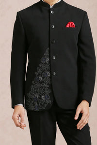 men-black-jodhpuri-suit-for-groom-wedding-engagement-reception-wear