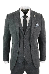 dark-grey-blazer-for-men-tweed-grey-blazer-formal-wear-Sainly