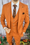 Men Suits Orange 3 Piece Beach Wedding Suit Groom Wear Suits Wedding Suit Men suits Prom suits for men orange suit must read caption