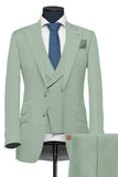 Wedding Green Suit Three Piece Suit Formal Sage Green Coat Pant SAINLY