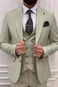 Men's Green Three Piece suit Beach Wedding Suit Dinner Suit Sainly