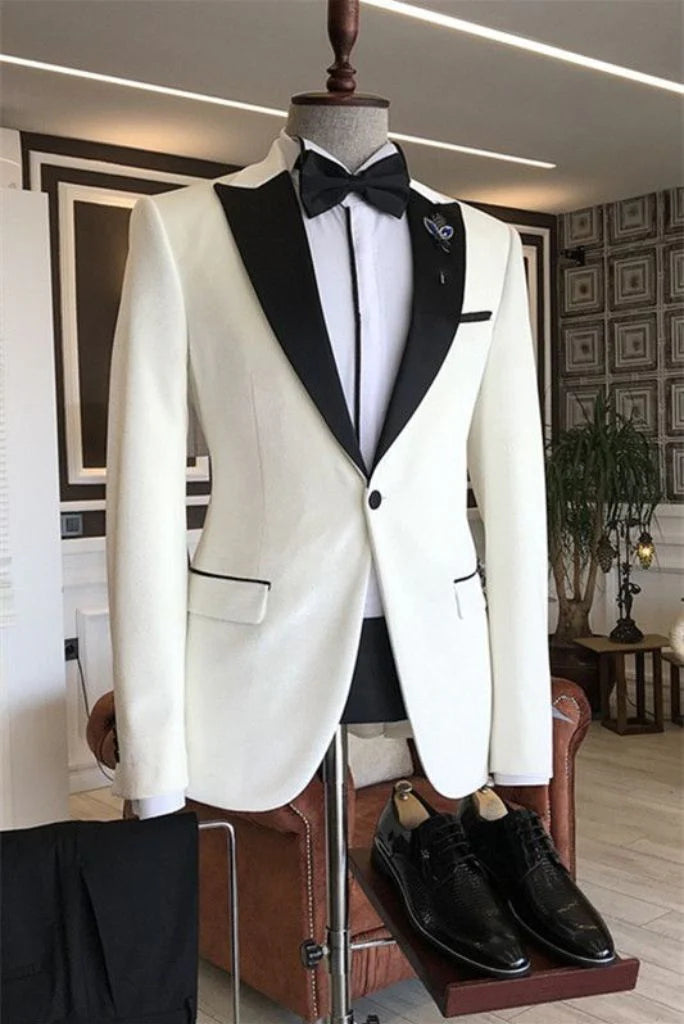 Men Off White Tuxedo Blazer Wedding Off White Blazer Bespoke Him Sainly