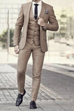 Men Golden Brown Vest Coat & Pant