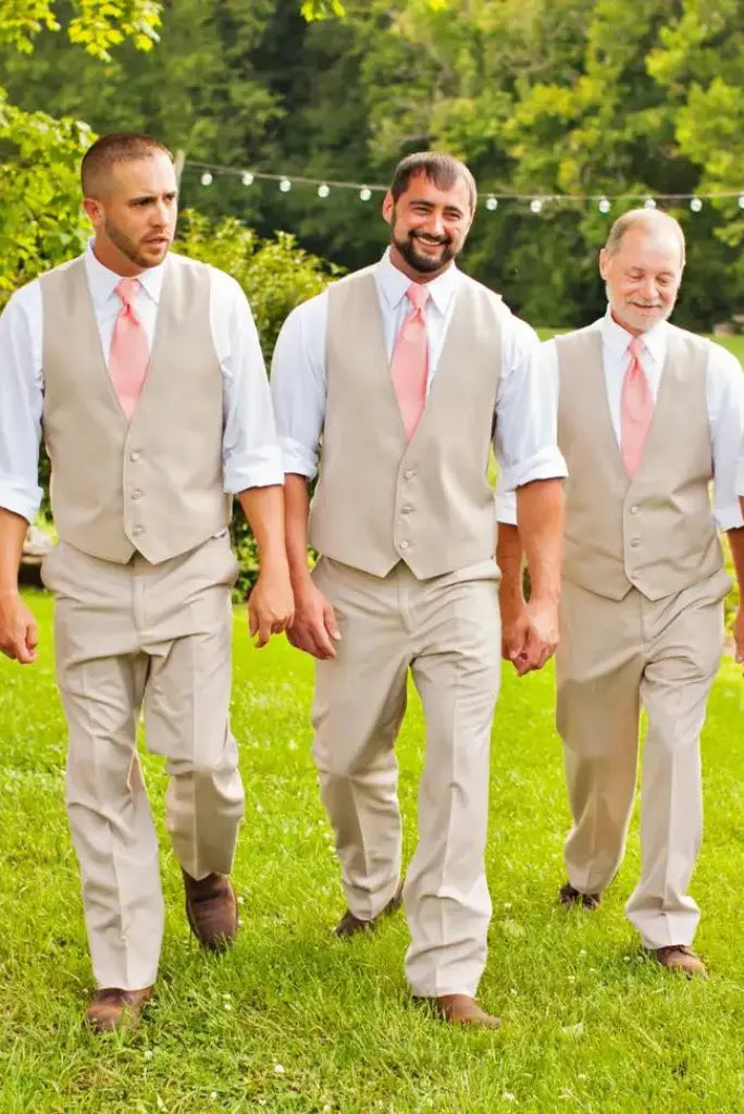 Men Beige Jacket Party Wear Half Jackets Beige Wedding Groomsmen Sainly