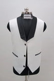 Men Premium White Tuxedo Waist Coat Stylish Groomsmen Prom Wear Gift For Him AT Sainly