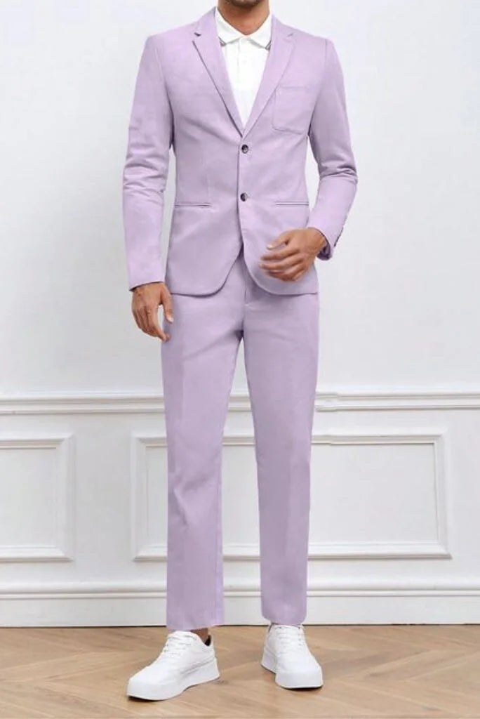 Men Suits Lavender 2 Piece Slim Fit Elegant Designer Suits popular Men Formal Fashion Wedding Wear Party Wear Suits