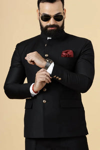 Men's Black Royal Jodhpuri Suit