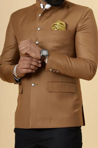 Men's Camel Brown Traditional Wear