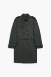 Men's Dark Grey Belted Trench Coat