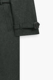 Men's Dark Grey Belted Trench Coat