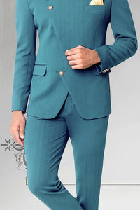 Exclusive Teal Blue Jodhpuri Suit