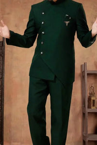 Men's Designer Emerald Green Jodhpuri Suit