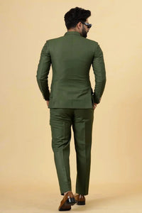 Men's Designer Green Jodhpuri Suit