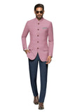 Men's Pink and Blue Jodhpuri Suit