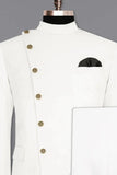 Men's White Designer Jodhpuri Suit