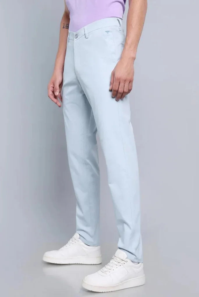 Men's Sky Blue Pant For Wedding Party Office Meting and Festive 