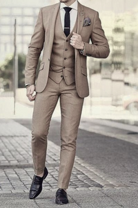 Mens Brown Vest Coat With Pant