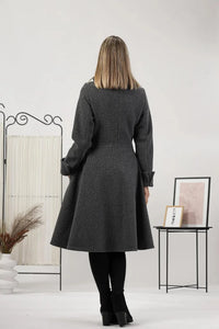 Women Designer Grey Long Coat