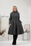 Women Designer Grey Long Coat