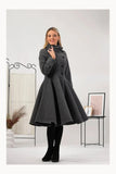 Women Designer Grey Long Coat