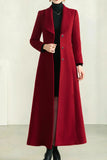 Women Red Long Coat