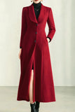 Women Red Long Coat