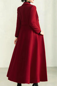 Women Red Long Coat