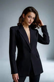 Women Black 2 Piece Suit