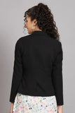 Women Black Single Breasted Blazer