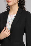 Women Black Single Breasted Blazer