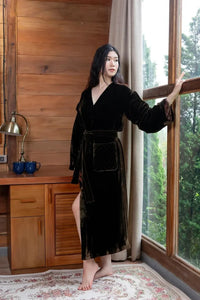 Women Dark Brown Robe