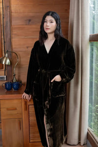 Women Dark Brown Robe