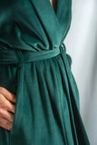 Women Green Kimono Robe