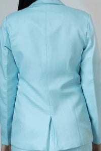 Woman's Ice Blue 2 Piece Suit