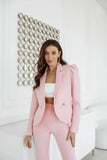 Women Misty Rose Pink Double Breasted 2 Piece Suit 