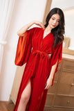 Women Red Velvet Kimono