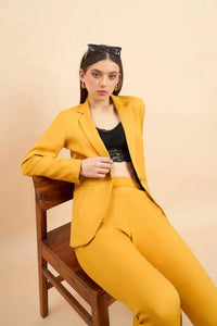 Women Yellow Suit by Sainly