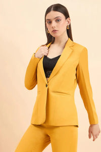 Women Yellow Suit by Sainly