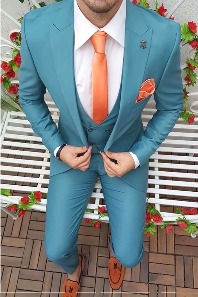 Buy Men Suits Beach Wedding Suits Sky Blue Groom Suits Men 2 Online in  India 