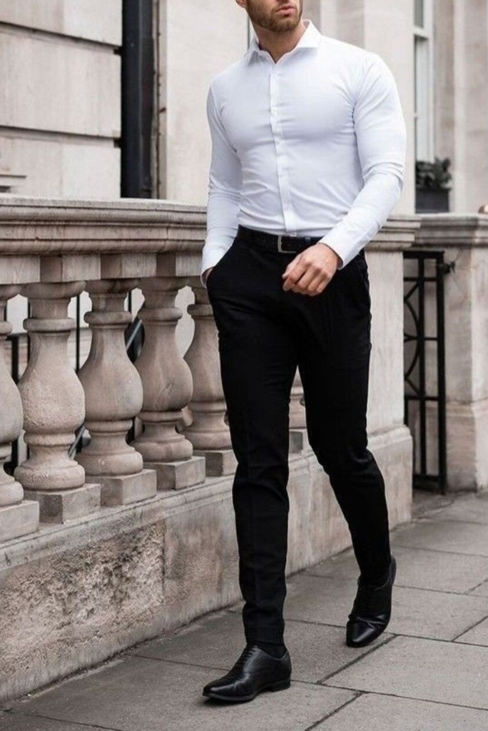 Purple Suit Trouser Mens Fashion Outfits With White Shirt White Shirt  Pant Combination  Grey jeans casual wear